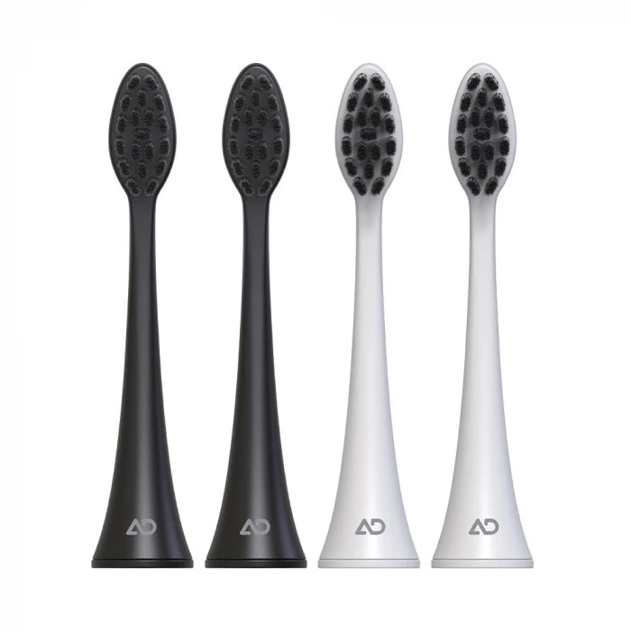 Aurora D. Smart Sonic Toothbrush Replacement Brush Head - Charcoal Black 2pcs