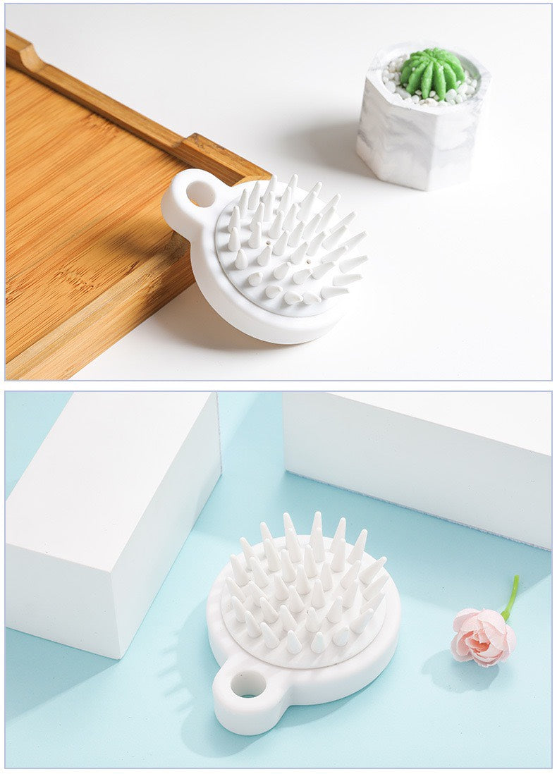 Japanese Hair Scalp Massage Care Shampoo Brush Deep Cleaning Silicone Hair brush Comb头部清洁头皮按摩刷