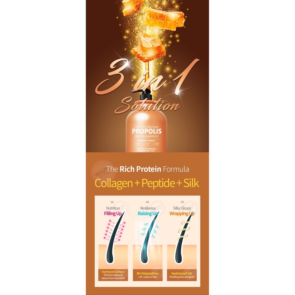PEDISON Institut-beauté Protein Hair Shampoo /Treatment 2000ml - Propolis