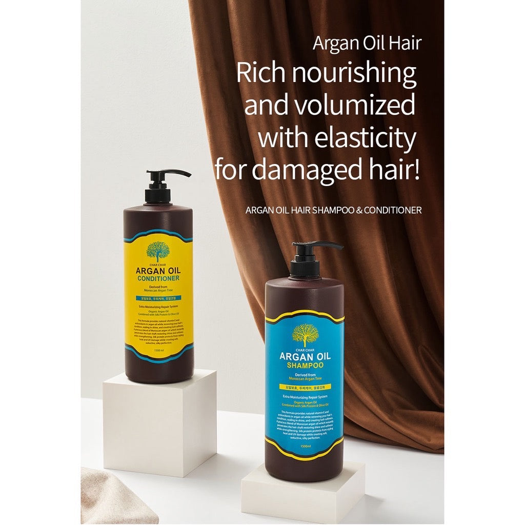 EVAS Char Char Argan Oil Shampoo/Conditioner 1500ml