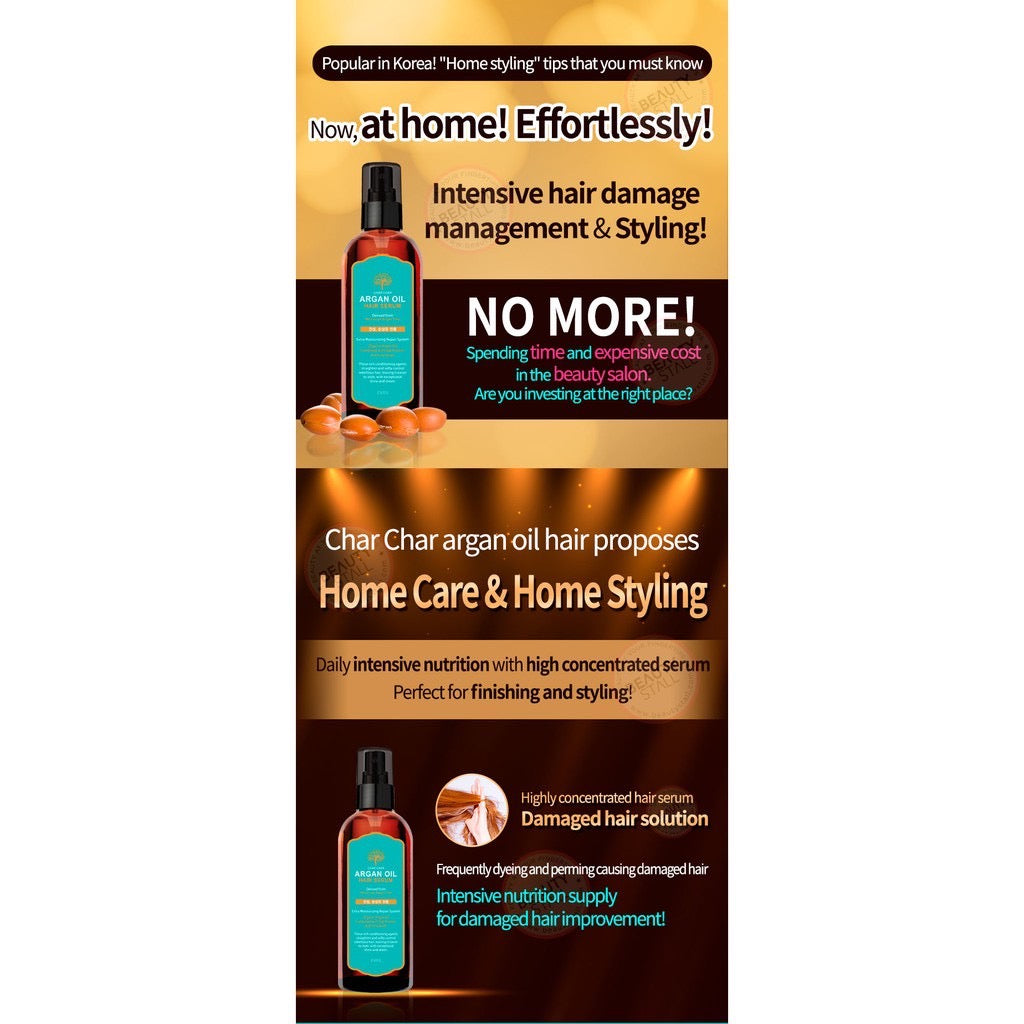 EVAS Char Char Argan Oil Hair Serum 200ml