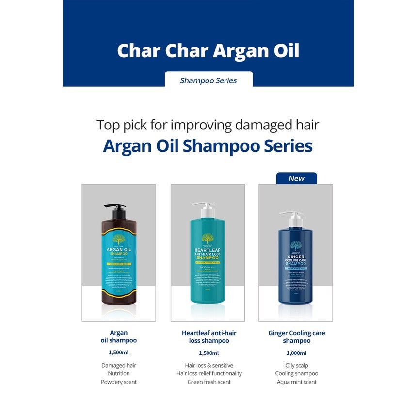 EVAS Char Char Argan Oil Ginger Cooling Care Shampoo 1000ml