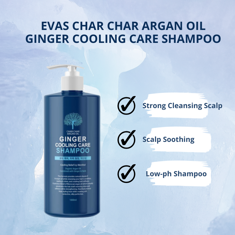 EVAS Char Char Argan Oil Ginger Cooling Care Shampoo 1000ml