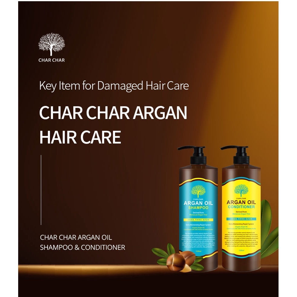 EVAS Char Char Argan Oil Shampoo/Conditioner 1500ml