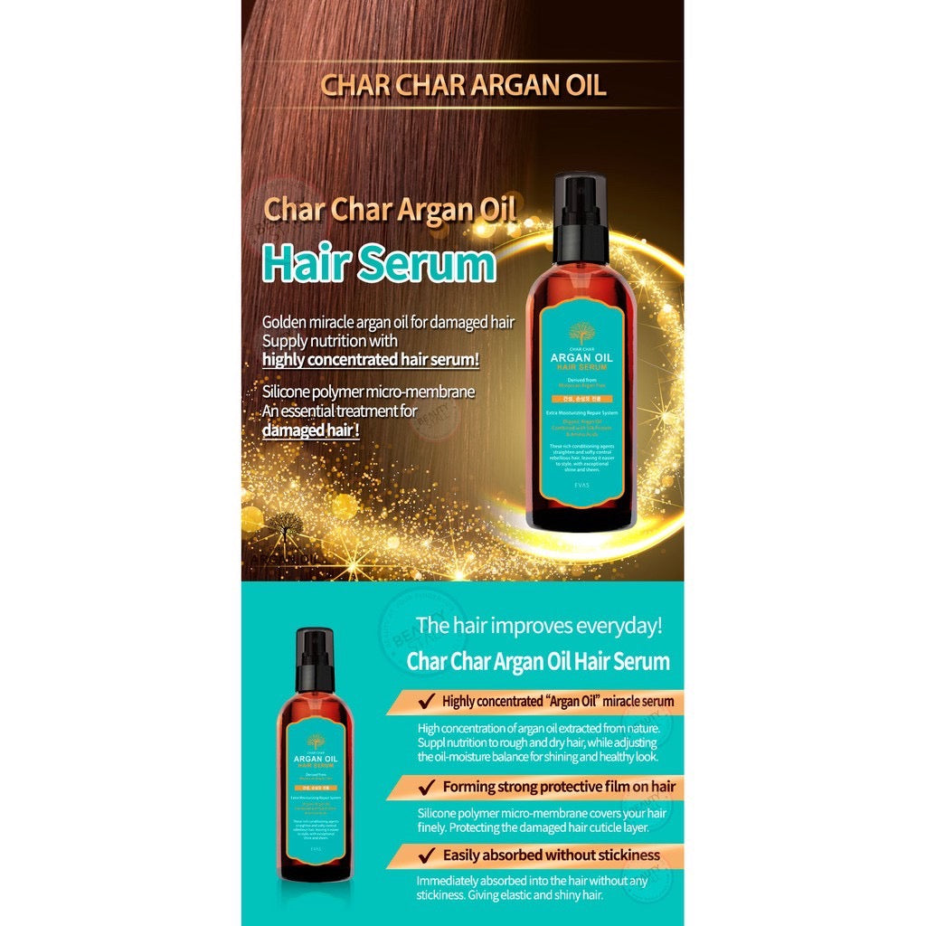 EVAS Char Char Argan Oil Hair Serum 200ml