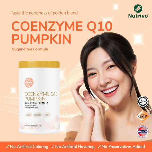 Nutrivo Best Farm Premium Coenzyme Q10 Pumpkin Sugar Free Formula 500g